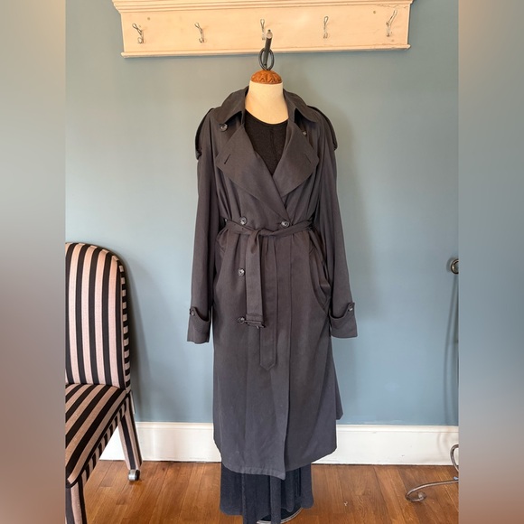 Vintage Christian Dior Le connoisseur Trench double breasted Coat Overcoat 40L - Picture 2 of 16